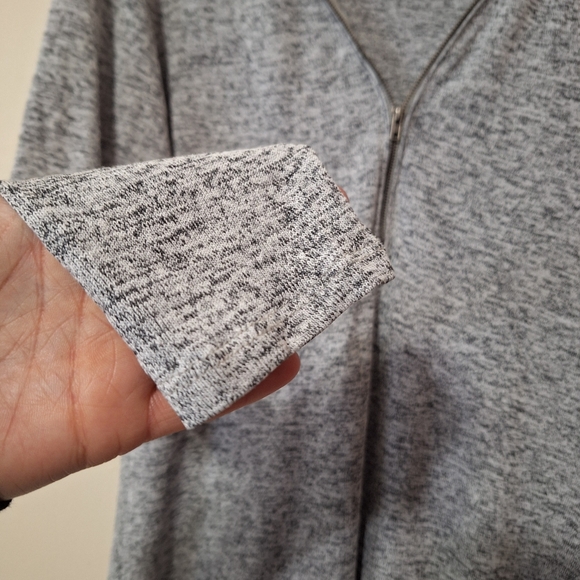 Workshop Andrea Jovine Grey Space Dye 1/4 Zip Pullover Top M - Picture 5 of 8